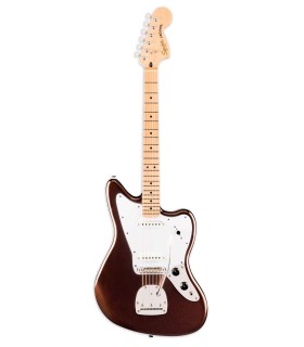 Guitarra eléctrica Fender modelo Squier Affinity Jaguar MN MMB de color Mystic Metallic Brown