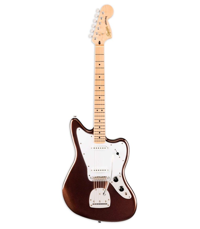 Electric guitar Fender model Squier Affinity Jaguar MN MMB in Mystic Metallic Brown color