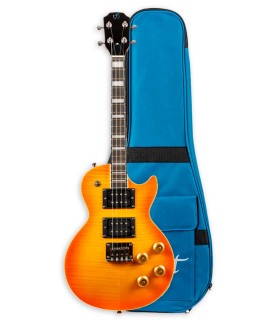 Ukelele tenor Flight modelo Centurion Rock Series Vintage Burst Electric con funda