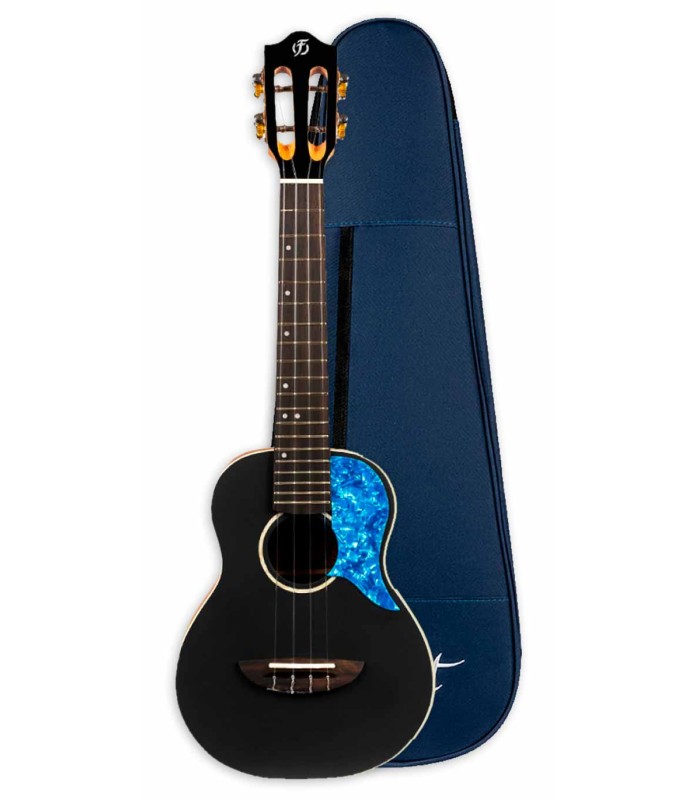 Ukulele barítono Flight modelo Iris Princess Series na cor preta e com saco