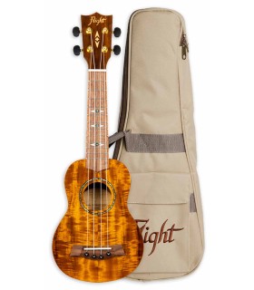 Ukelele soprano Flight modelo DUS-445 Supernatural con funda