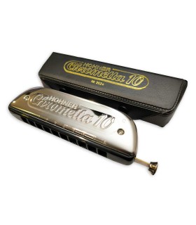 Harmonica Hohner modelo Chrometta 10 253 40 com estojo
