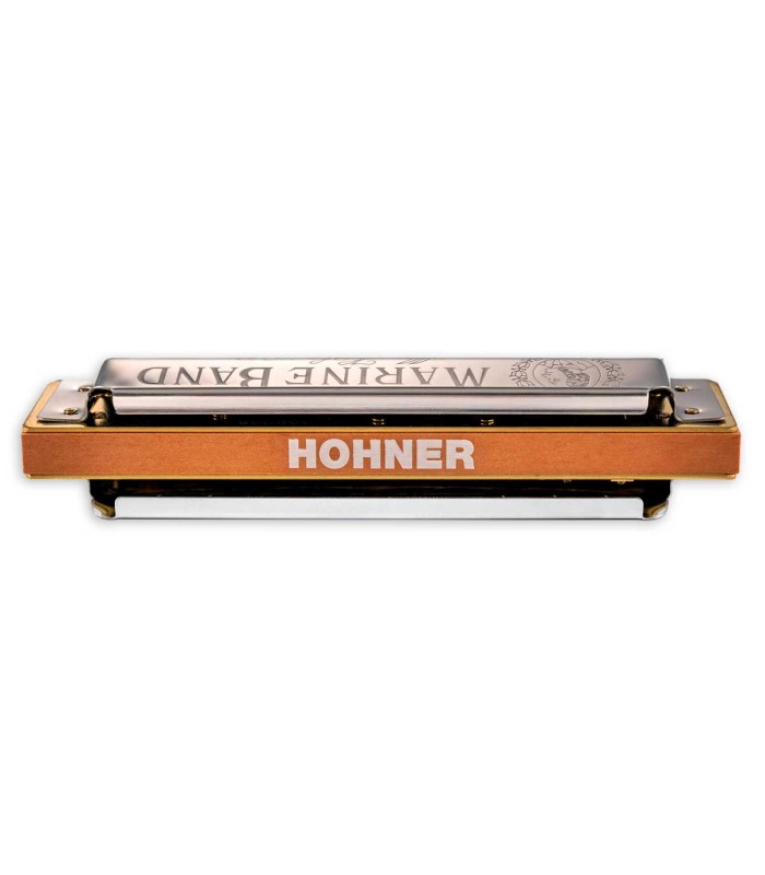 Back detail of the harmonica Hohner model Marine Band in B 1896 20 B
