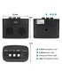 Information about the measurements and inputs and outputs of the mini amplifier Aroma model AG 05 bluetooth 5W