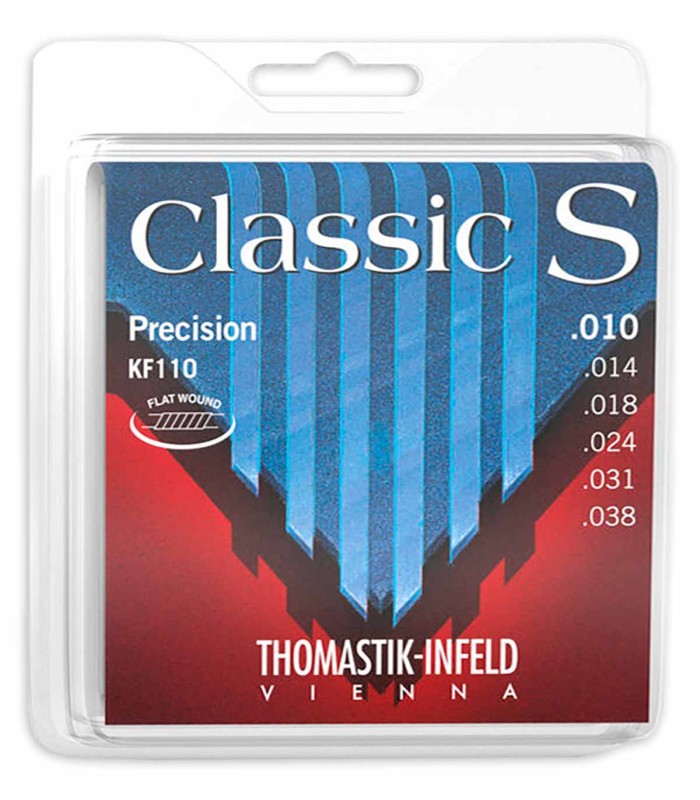 String set Thomastik model KF110 Classic S Flat Wound 010 for classical guitar