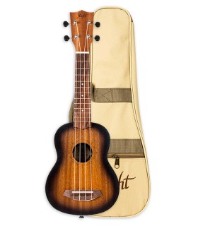 Ukelele soprano Flight modelo NUS380 Gemstone en color Amber y con Funda