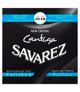 Juego de cuerdas Savarez modelo 510CJH New Cristal Cantiga Polished de tensión alta para guitarra clásica