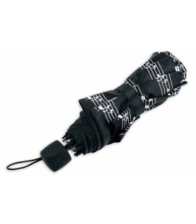 Umbrella Agifty model U2000 in black color with musical notes closed