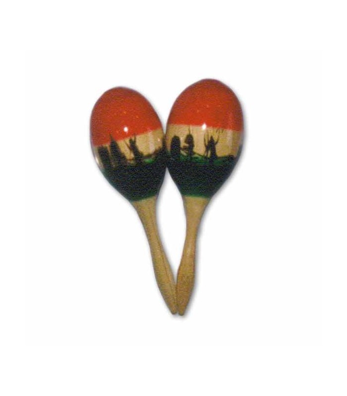 Honsuy Pair of Maracas 47410 in Wood