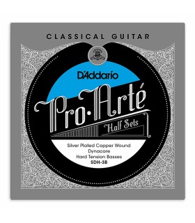 Juego de bordones DAddario modelo SDH-3B Dynacore de tensión alta para guitarra clásica