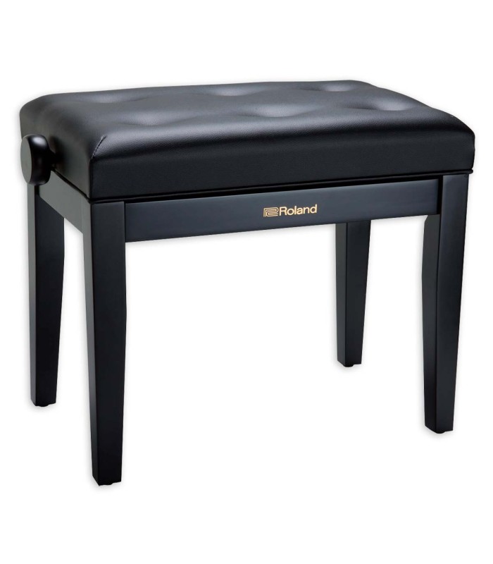 Banco Roland modelo RPB300BK retangular com regulação de altura e acabamento preto mate