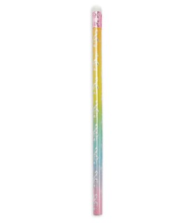 Pencil Agifty B1154 with silver G clefs and a colorful gradient