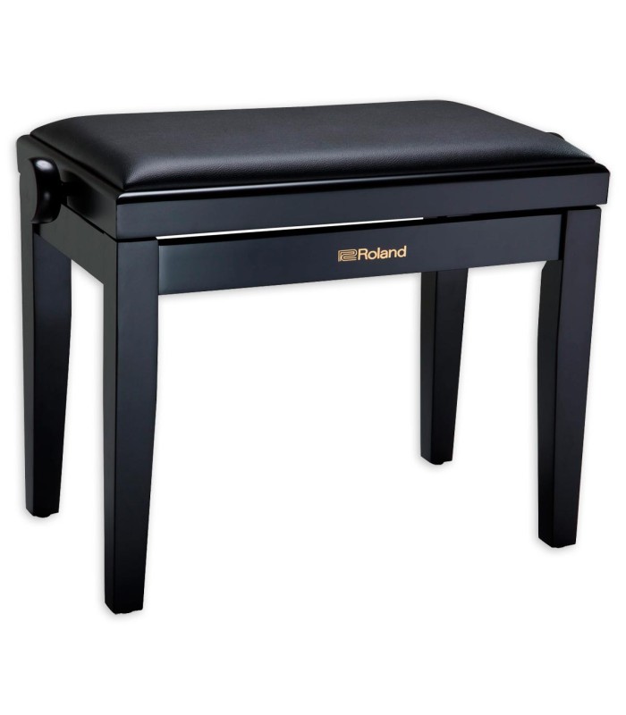 Bench Roland model RPB200 rectangular with adjustable height in black color and with mate finish