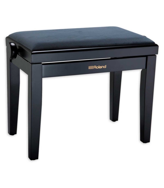 Banco Roland modelo RPB220BK retangular com altura regulável na cor preto e com acabamento mate