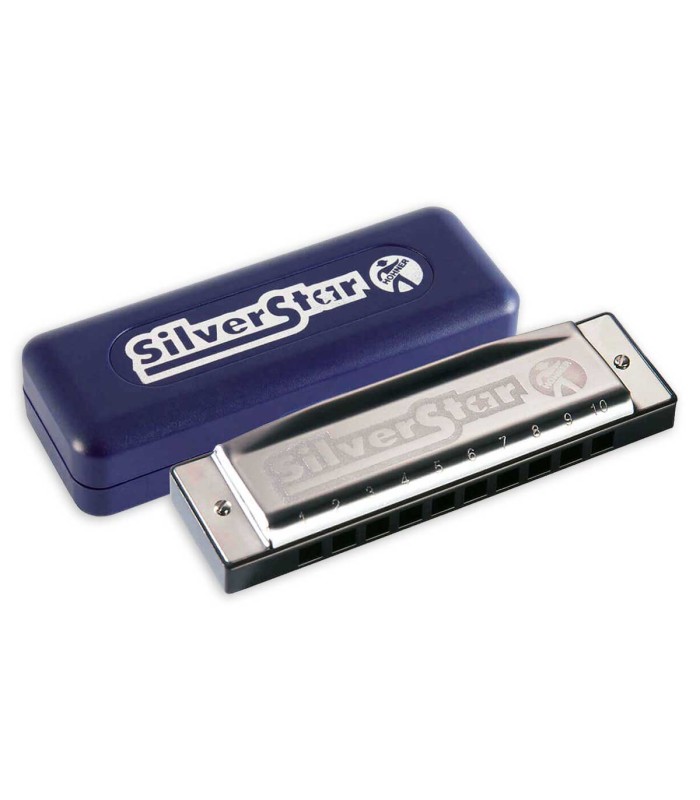 Harmónica Hohner modelo Silver Star em Si Bemol 504 20 BB