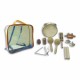 Foto de los instrumentos y maleta del kit de percusión Honsuy 46550