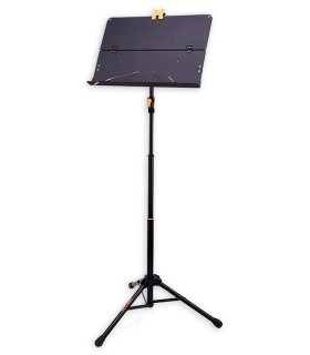 Estante Hercules modelo BS408B PLUS tipo orquestra em metal liso dobrável na cor preta