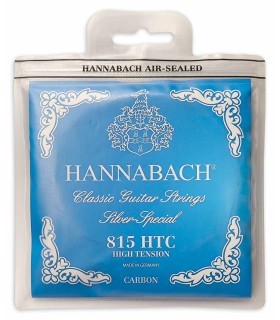 String set Hannabach model E815HTC in carbon and high tension for classical guitar