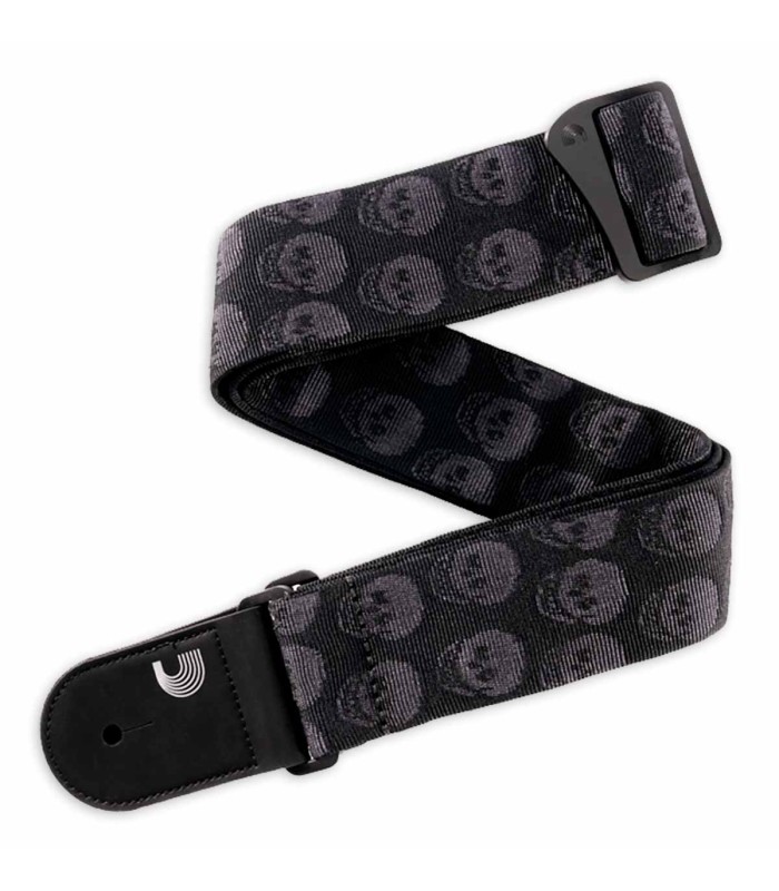 Strap DAddario model 50TB00 Skulls in black color for guitar
