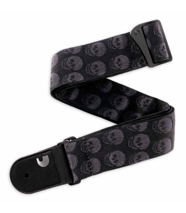 Strap DAddario model 50TB00 Skulls in black color for guitar