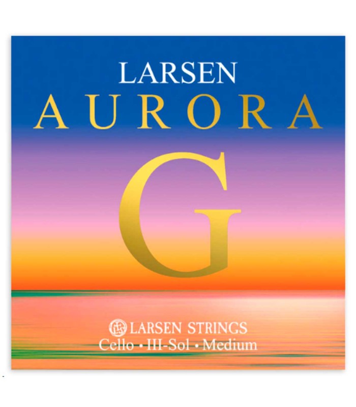 Corda Larsen modelo Aurora 3ª Sol em tensão média para violoncelo de tamanho 4/4
