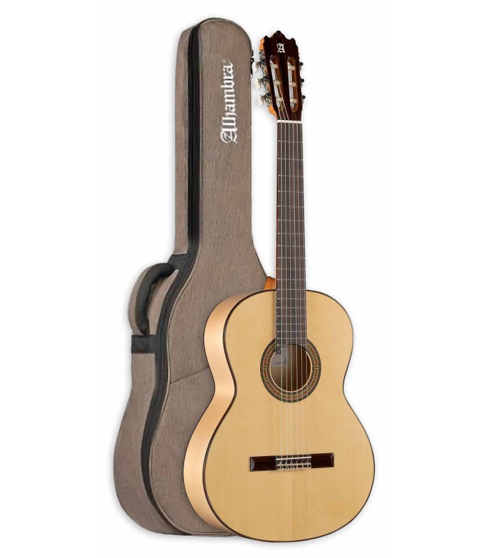 Flamenco guitar Alhambra model 3F with a solid Spruce top and with a10mm padded bag