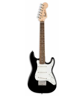 Guitarra eléctrica Fender Squier Mini Strat con diapasón en laurel indiano y cuerpo en negro