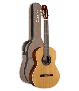 Guitarra clássica Alhambra modelo 1C HT com tampo em cedro e com saco de 10mm de almofadado