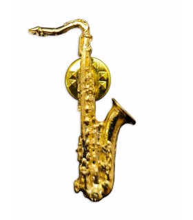 Pin Ortolá model FTP005 Saxophone in golden color