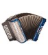 Concertina Hohner modelo Corona II con 12 Bajos, 3 Voces afinación GCF (Sol Do Fa), color azul oscuro