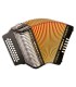 Concertina Hohner modelo Corona II con 12 Bajos, 3 Voces afinación GCF (Sol Do Fa), color negro lacado