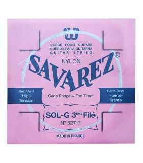 Corda Savarez modelo 527R 3ª Sol bordão de tensão alta para guitarra clássica