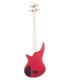 Espalda de la Guitarra bajo Jackson modelo JS3 Spectra IV Met Red con mástil en arce