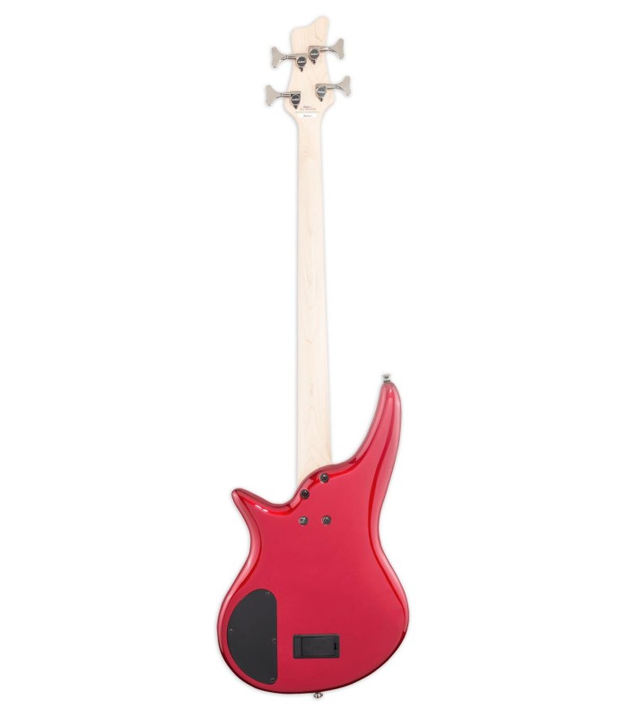 Costas da guitarra baixo Jackson modelo JS3 Spectra IV Met Red com braço em maple (bordo)