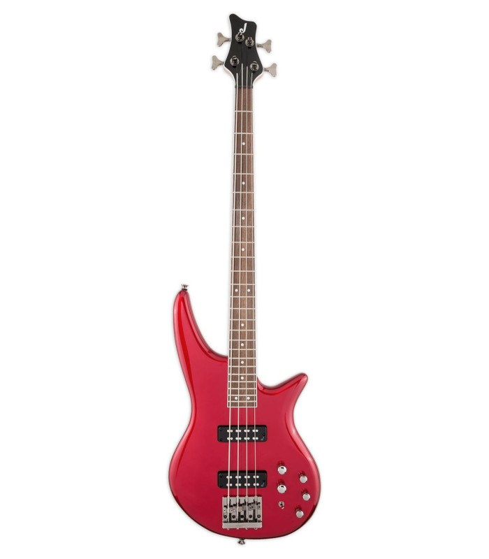 Guitarra baixo Jackson modelo JS3 Spectra IV Met Red na cor vermelha
