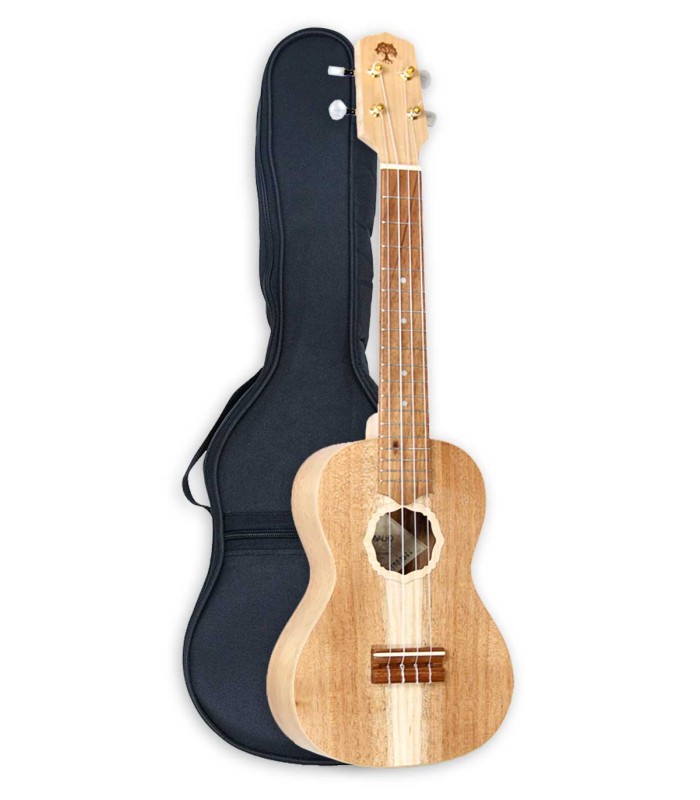 Ukelele concierto Carvalho modelo Branch C KK en Acácia maciza y con funda