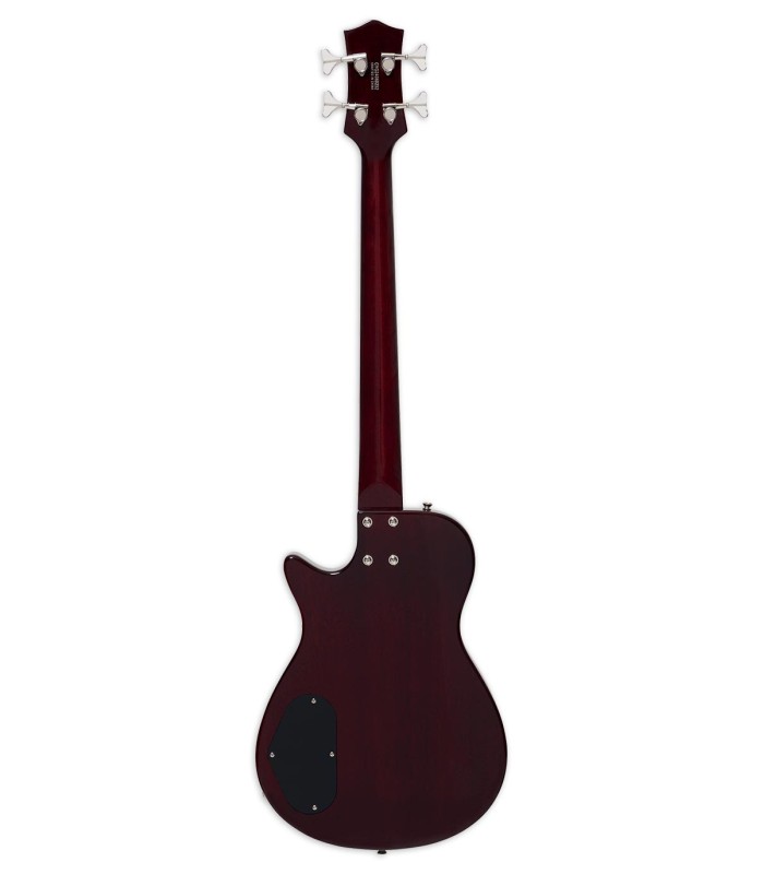 Costas da guitarra baixo Gretsch modelo Streamliner Jet Club Bass Havana Burst com braço em maple (bordo)