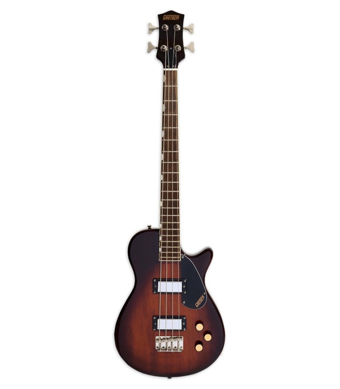 Bass guitar Gretsch model Streamliner Jet Club Bass with Havana Burst finish