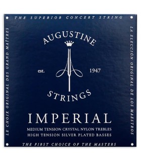 String set Augustine model Imperial Blue for classical guitar in medim high tension 650477