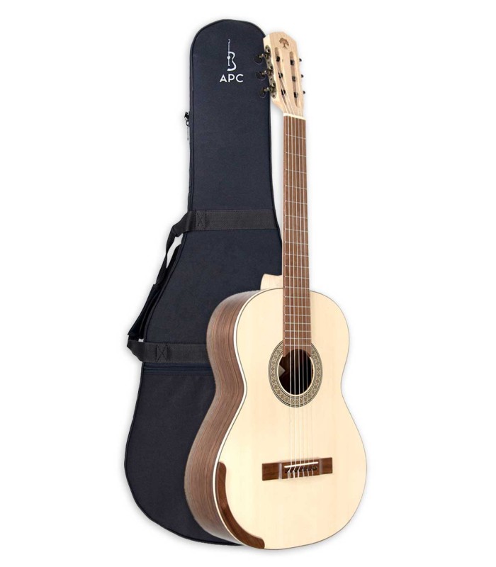 Classical guitar Carvalho model Root CG SW with solid spruce top and with case