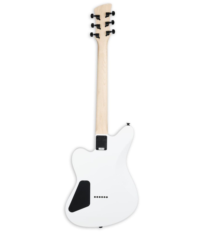 Back of the electric guitar Jackson model JS22 Surfcaster HT Snow White with maple neck