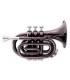 Pocket trompete John Packer modelo JP159B em Si Bemol na cor preta