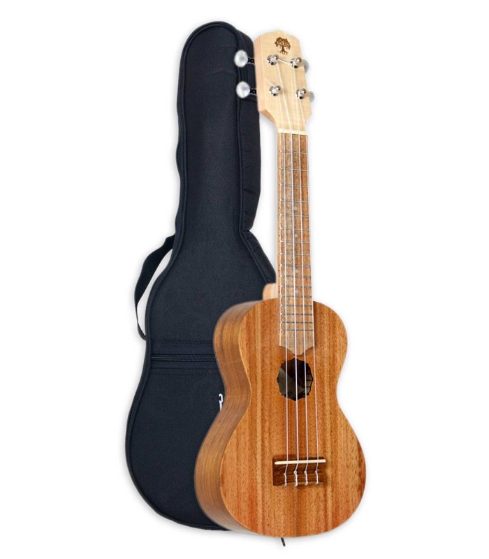 Soprano ukulele Carvalho model Leaf SKK with solid acacia top and with a bag