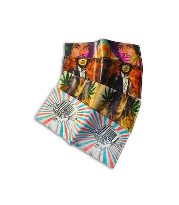 Collection Wallet with Musical Motifs Artificial Leather