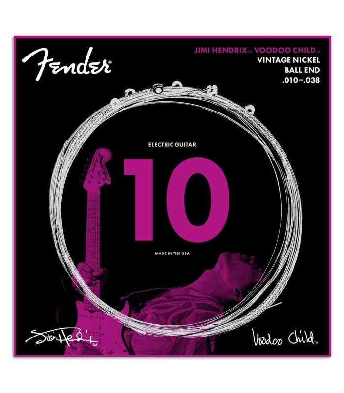 Juego de Cuerdas Fender Hendrix Voodoo Child Bullet End NPS 010 038 Gt Eléctrica