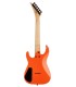 Costas da guitarra elétrica Jackson modelo JS1X Dinky Minion AH Orange com braço em maple