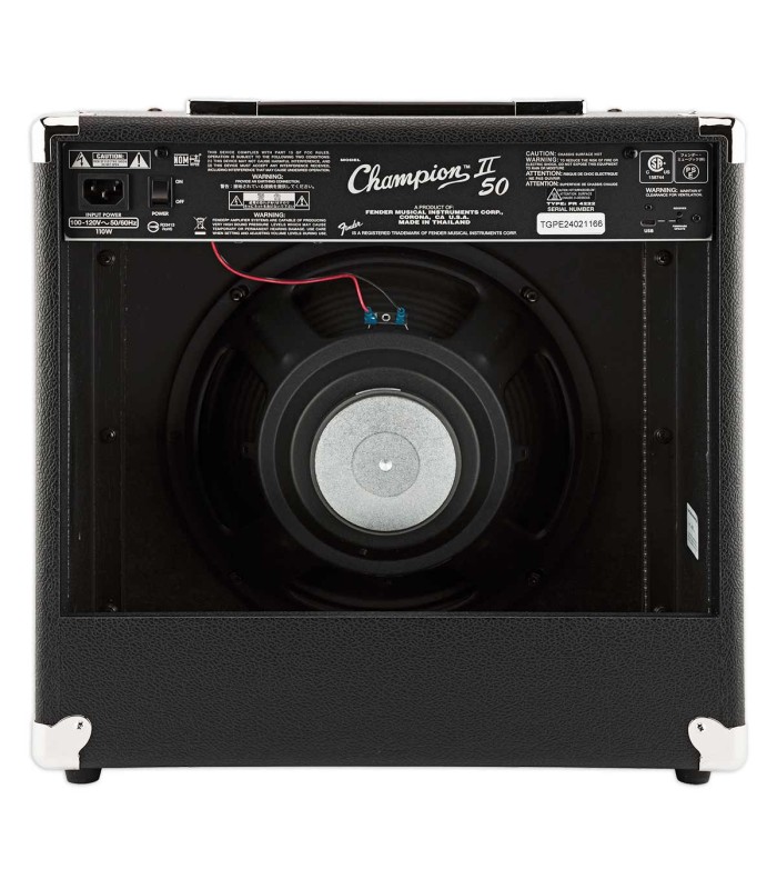 Espalda del amplificador Fender modelo Champion II 50