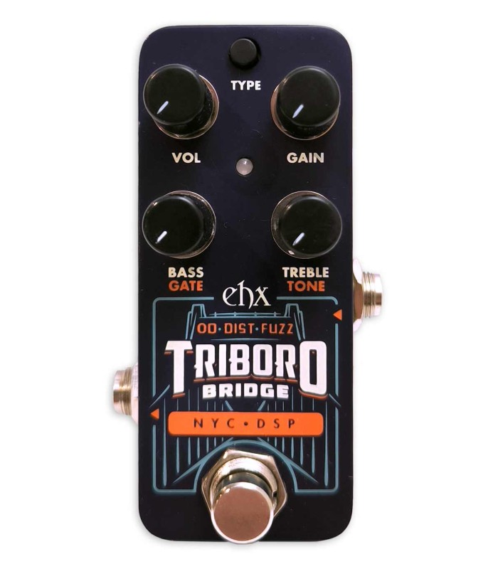 Pedal Electro-Harmonix model Pico Triboro Bridge with effects of overdrive, distortion and fuzz