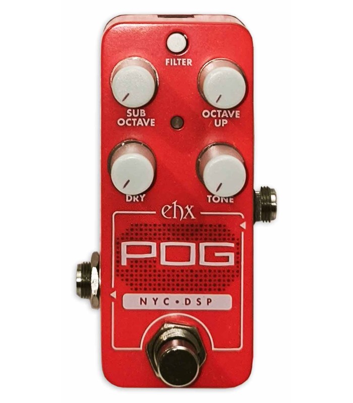 Pedal Electro-Harmonix modelo Pico POG Polyphonic Octave Generator con efectos de Sub-Octave, Octave up y Dry.