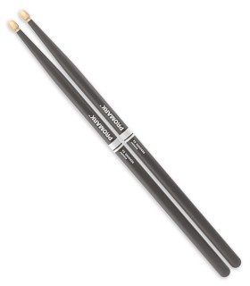 Par de baquetas Promark modelo RBH565AW Hickory Rebound 5A na cor cinzenta